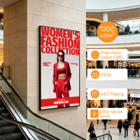 Écran d'affichage numérique LCD mural pour intérieur, avec affichage de menu haute luminosité de 1200 nits, adapté aux hôpitaux