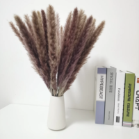 Bouquet de fleurs séchées d'herbe de la pampa et de queue de lapin, 100 pièces, pour décoration de mariage, de table, de Noël et de remise de diplôme - Style bohème
