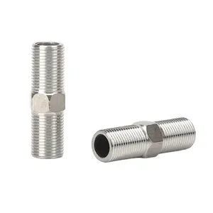 GROSNA Stainless Steel Thread Hex Nipple Pipe Fitting 304