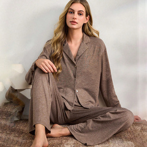 Customizable Luxury <strong>Modal</strong> Cotton Pajamas Set for Women Custom Pyjama Femme PJ Set Summer Sleepwear - Product Image 4