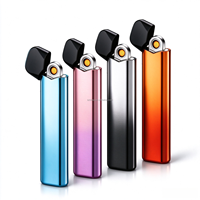 Briquet électronique USB rechargeable moderne et coloré, coupe-vent et sans flamme, pour cigarettes (normes EU/DE) – Accessoire de fumeur en promotion