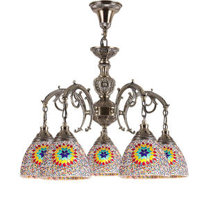<span class=keywords><strong>Lustre</strong></span> LED en fer forgé sculpté, style rétro exotique marocain, finition bronze antique, pour chambre, salon, restaurant, hôtel - Product Image 5