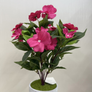 Flores Artificiales <span class=keywords><strong>de</strong></span> <span class=keywords><strong>Impatiens</strong></span> Resistentes a los Rayos UV, Impermeables, con Tacto Real, para Jardín, Patio, Balcón, Interiores, Exteriores, Decoración del Hogar y Bodas - Product Image 2