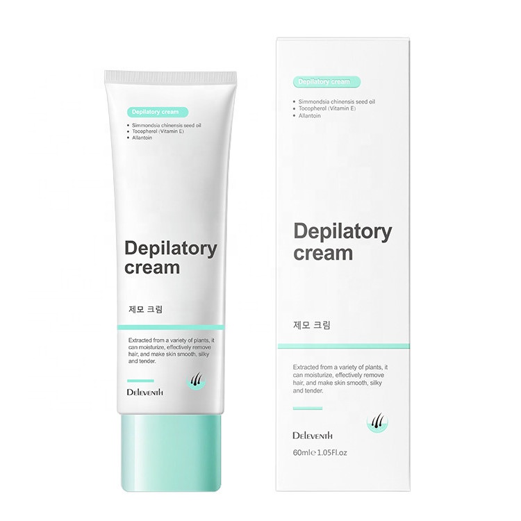 Нежный безболезненный натуральный корейский крем для перманентной депиляции от delev11 для подмышек и ног