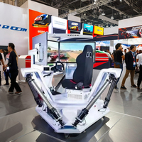 Máquina de Realidad Virtual Inmersiva con Simulador de Carreras de Autos de 6DOF y Tres Pantallas, Operada por Monedas, Venta al por Mayor de Fábrica