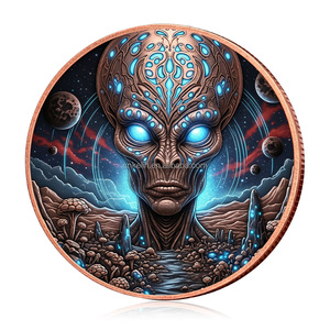 Medaglie in Metallo con Stampa UV Serie <span class=keywords><strong>UFO</strong></span>, Moneta Souvenir in Rame Puro da 1oz per Regali ai Fan - Product Image 2