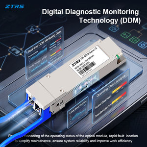 Module <span class=keywords><strong>fibre</strong></span> <span class=keywords><strong>optique</strong></span> ZTRS de qualité industrielle 100G QSFP28 ZR4, 80 km, monomode, refroidi EML avec APD pour réseau central et maillon principal régional - Product Image 4