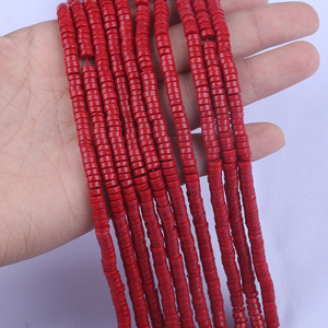 Perles <span class=keywords><strong>de</strong></span> <span class=keywords><strong>corail</strong></span> <span class=keywords><strong>rouge</strong></span> en forme <span class=keywords><strong>de</strong></span> bouton naturel pour la fabrication <span class=keywords><strong>de</strong></span> bijoux - Product Image 4