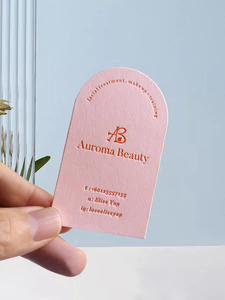 豪华定制浮雕徽标商务广告卡公司促销卡礼品鲜花 - Product Image 1