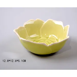 Specialized wholesale products flower shape tableware Handpaint ceramic noodle bowl cute soup bowl set ceramic salad bowl