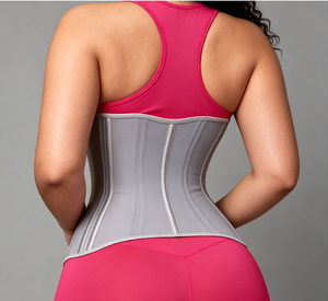 Ceinture de maintien sportive en maille de nylon antibactérienne à 15 baleines, avec deux sangles de compression robustes pour le contrôle du ventre - Product Image 4