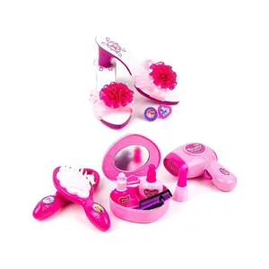 女の子のかわいいピンクのメイクアップキットはあなたの子供の想像力を奨励します安全で混乱のないおもちゃのメイクアップキット子供のための究極の楽しみ夢の贈り物