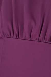 Mini vestido de poliéster púrpura Actualee de diseñador de alta calidad con cierre de cremallera oculto en la espalda - Product Image 3