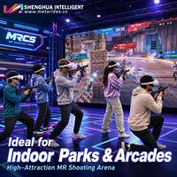 Simulateur de tir en réalité augmentée PICO 4 Ultra VR Headset en métal et acrylique, machine de tir multi-modes pour salle de jeux intérieure