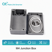 Boîtier de jonction en aluminium Mibo IP65 125 x 80 x 60 mm, boîtier électrique moulé sous pression pour instruments électroniques et entrée de câble personnalisée