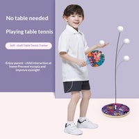 Table de ping-pong en bois avec manche souple élastique, dispositif d'entraînement interactif parent-enfant, jouets de sport d'extérieur