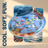 Grand tapis d'activités aquatiques gonflable pour bébé, réversible, sensoriel, imperméable, non toxique, épaissi, pour le temps sur le ventre des nouveau-nés