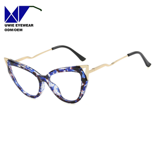 Nuevas Gafas Unisex TR90 con Marco de Ojo de Gato, Bloqueo de Luz Azul y Patrón Impreso - Product Image 3