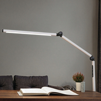 Lampe de table LED blanche minimaliste pliable et rotative pour la maison, commande tactile intelligente, intensité réglable, température de couleur ajustable, 550 lumens, 10W, pour la lecture