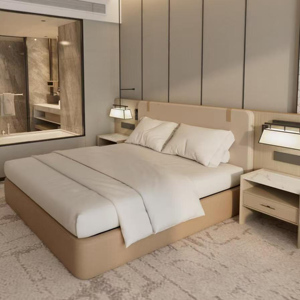 Muebles de Dormitorio Modernos de Madera Maciza para Hotel <span class=keywords><strong>Cinco</strong></span> Estrellas Estilo Panel Personalizados de Fábrica para Sala de Estar y Dormitorio - Product Image 1