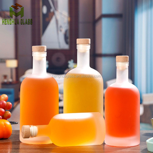 Hot bán vòng rỗng 100ml <span class=keywords><strong>200ml</strong></span> 375ml 500ml 700ml 750ml 1000ml Flint Glass Vodka Chai tinh thần Gin rượu rum chai với nút chai - Product Image 5