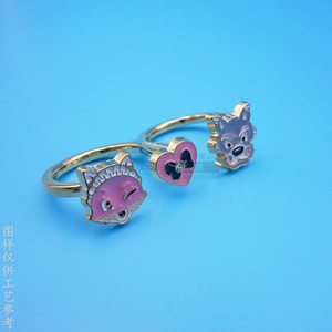 Anillos de Metal Personalizados con Dibujos Animados, Anillos de Moda de Aleación de Oro para Niños, Regalo de Joyería - Product Image 3
