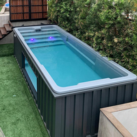 Piscine Conteneur Modulaire Personnalisée Directement de l'Usine, Portable, pour Jardin, Hôtel, Complexe Hôtelier et Loisirs en Plein Air