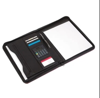 Professionnel affaires A4 fermeture éclair Padfolio portefeuille dossier Vintage organisateur 60 feuilles couverture rigide PVC cahiers professionnels
