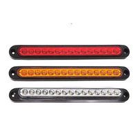 Feu arrière de frein de remorque à 15 LED Barre d'arrêt et de virage Feux arrière Bande de frein étanche Lumière rouge pour bateau camion RV UTV ATV