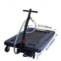 Osate Bac de vidange d'huile robuste de 17 gallons à profil bas avec pompe 12V - Bac de vidange de liquides portable pour réparation automobile