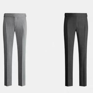 Pantalon de costume plissé taille haute pour homme, coupe droite, grande taille, printemps-été, sans repassage - Product Image 1