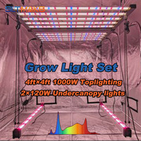 Volspectrum LED kweeklampbalk met onder-overkapping verlichtingsontwerp voor binnenkweek, verbeterde teelt, dimbaar 0-10V 1240W