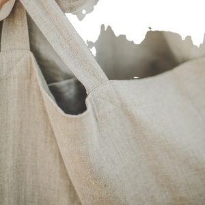 Sac fourre-tout personnalisé avec logo, grande capacité, doublure en lin, écologique, durable, pour la plage, les voyages, le shopping, les cadeaux de mariage, l'extérieur quotidien - Product Image 2
