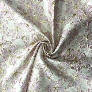 Telas Jacquard de Lujo 100% Poliéster, Diseño Floral Brocado 3D Ecológico, Nuevo Hilo Grueso de Lujo con Alambre Metálico de 250 g/m², Transpirable - Product Image 3