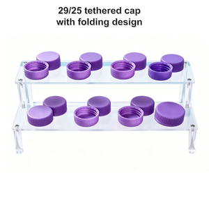Tapa de alta calidad de 29/25 mm con diseño plegable y sistema antirrobo para botellas de agua de plástico PET - Product Image 1