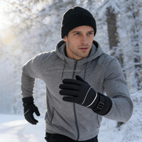 Gants de ski imperméables et coupe-vent en polyester, antidérapants, thermiques, compatibles écran tactile, avec bande élastique et poignet allongé pour le snowboard