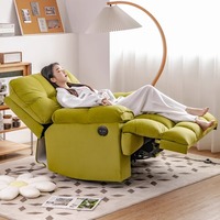 Fauteuil inclinable électrique de luxe moderne pour salon, canapé de relaxation individuel capitonné, mobilier de siège confortable et design à bascule