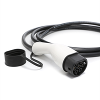 5 metros monofásico 3 PAHSE 16A 32A TIPO 2 AC EV Cable cargador 7kW 11kW 22KW 380V Cable de enchufe único personalizar la longitud
