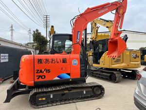 Used Hitachi ZX70 Mini Excavator 7 Ton Japan Original Compact Crawler <b>Digger</b> With Dozer Blade In Stock Shanghai - Product Image 3