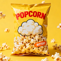 Sac à fermeture thermique personnalisé imprimé sur le dos, étanche à l'humidité, pochette pour chips de pommes de terre, pop-corn, emballage alimentaire