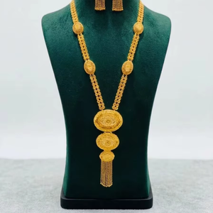 Naykk Creations Luxury Handmade Gold Plated Copper Brass 4-Piece Choker Necklace Set for Women Engagement Wedding Party Jewelry - Product Image 1