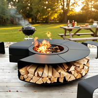 Brasero autonome européen pour jardin et terrasse, table de chauffage extérieure à bois, origine Chine