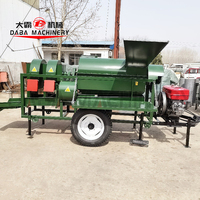 Machine à battre le grain diesel de grande capacité (500-4000 kg/h) pour le maïs, le riz, le blé et le sorgho