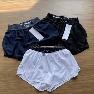 Women's Spring Summer High-Waisted Fashion Bottoms With Logo Loose Versatile Casual Wide-Leg Shorts - Product Image 1
