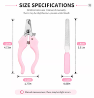 Cortauñas Profesional para Gatos con Cuchillas de Acero Inoxidable, Plegable, con Freno de Seguridad y Mango de Goma Antideslizante para Todas las Estaciones