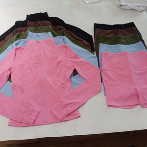 Phụ Nữ Thiết Lập Trang Phục Tập Thể Dục Jogger <span class=keywords><strong>2</strong></span> Mảnh Xà Cạp Set Yoga Áo Khoác Bùng Quần Phụ Nữ Tracksuit Set - Product Image 3