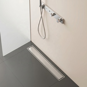 Sifone Doccia Lineare Invisibile in Acciaio Inox 304 Cromato, <span class=keywords><strong>Scarico</strong></span> a Pavimento Moderno Nascosto per Bagno e <span class=keywords><strong>Cucina</strong></span> - Product Image 2