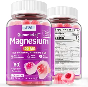 OEM/ODM Magnésio Zinco e vitamina D3 gomas recheadas 400 mg de Magnésio absorvível: Taurate, Glicinato, Malato, Citrato