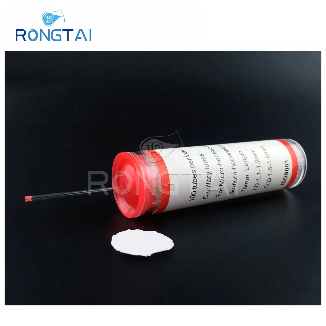RONGTAI Einweg-Krankenhaus kapillar röhrchen Hersteller Kapillar glas China Medical Micro Haematocrit Glas kapillar röhrchen