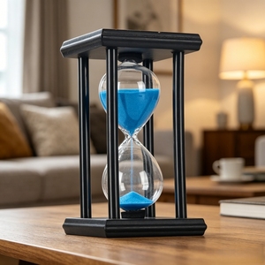 นาฬิกาทรายไม้โอเอ็มนาฬิกาทรายสี่เสาสำหรับเด็กโต๊ะเรียนและสำนักงาน - Product Image 4
